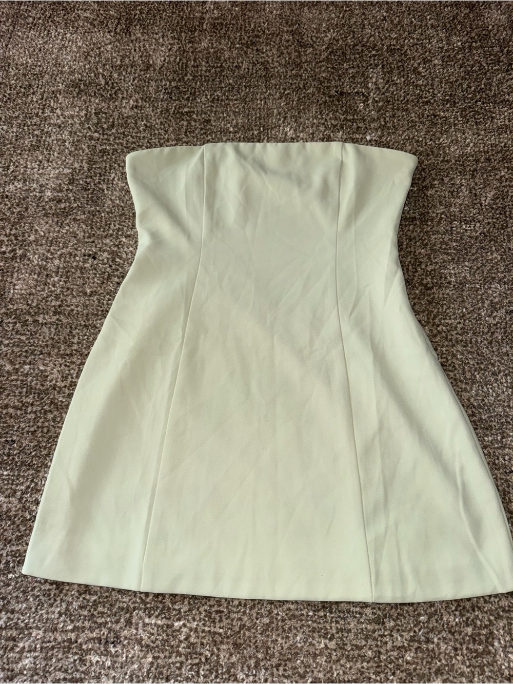 Pepper Mayo Strapless Mini Dress in Light Green